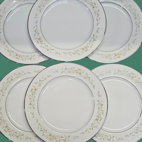 Sango China Japan debutante 3688 salad plates set of 6 -7 3/4 in - Picture 3 of 10